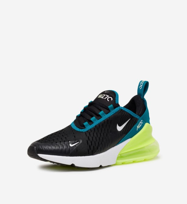 Nike Air Max 270 (GS) Black-White-Bright Spruce STYLE # 943345-026