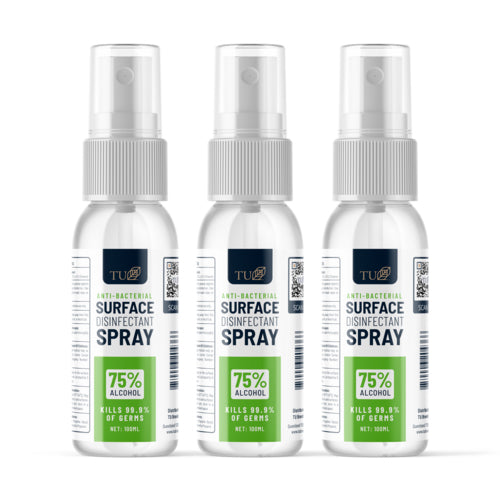Disinfectant Spray Anti-bacterial Surface 75% alcohol "3-PACK"
