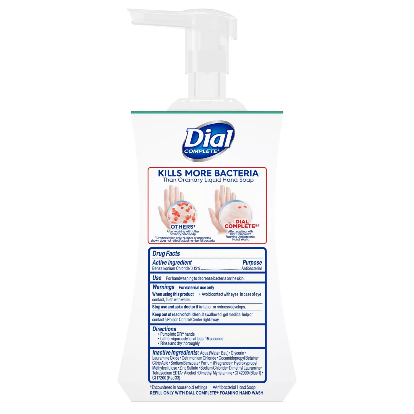Dial Complete Antibacterial Foaming Hand Wash Coconut Water 10 oz 296 ml