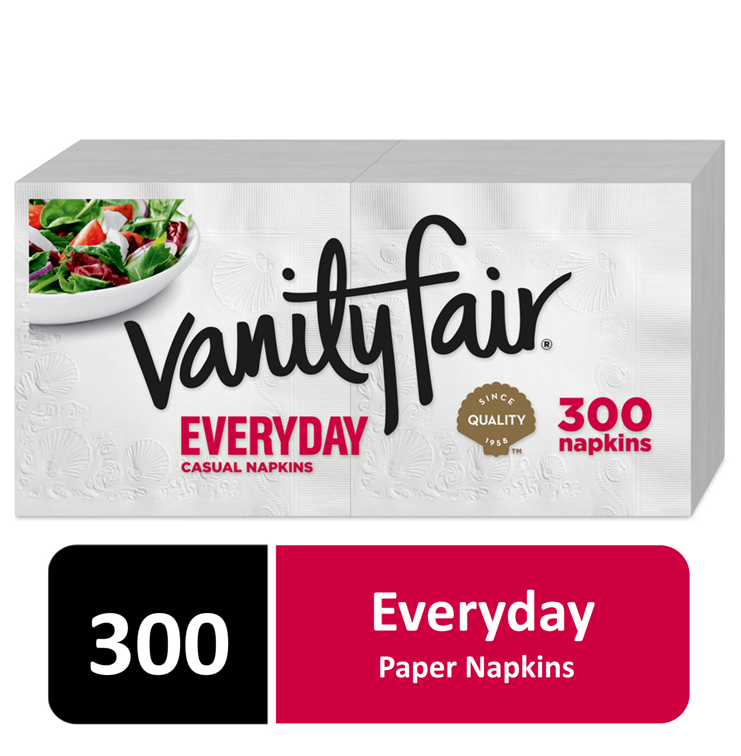 Vanity Fair Everyday Paper Napkins, 300 Total Napkins