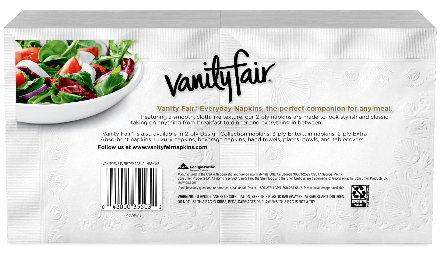 Vanity Fair Everyday Paper Napkins, 300 Total Napkins