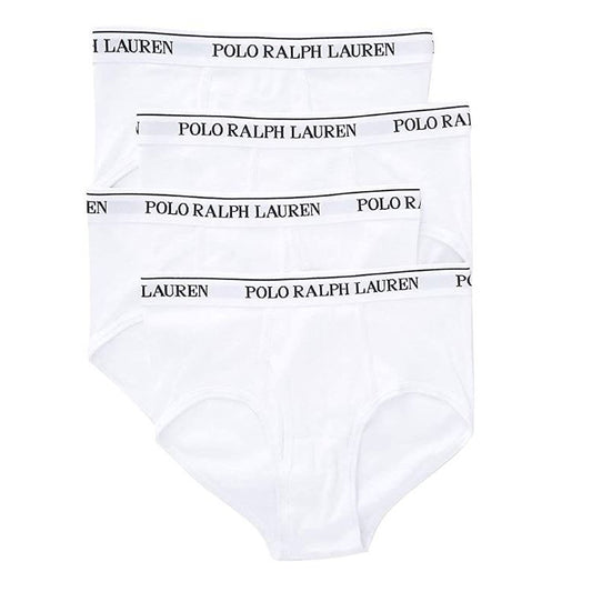 Polo Ralph Lauren Men's Classic Fit Briefs w/Wicking White "4-PACK"