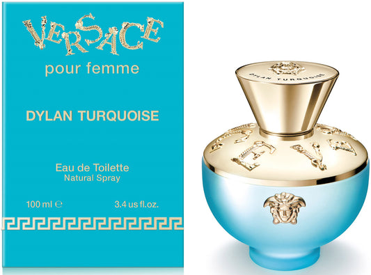 Versace Dylan Turquoise Eau De Toilette Natural Spray for Women 3.4 oz 100 ml