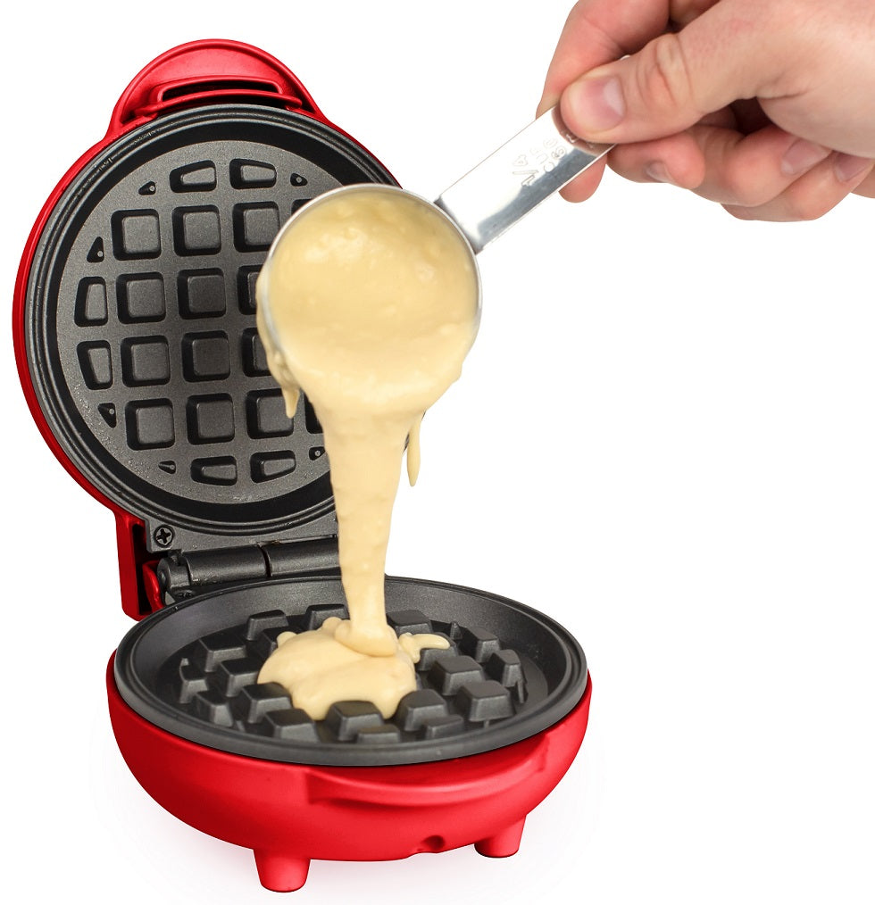 Nostalgia My Mini Personal Electric Waffle Maker Red