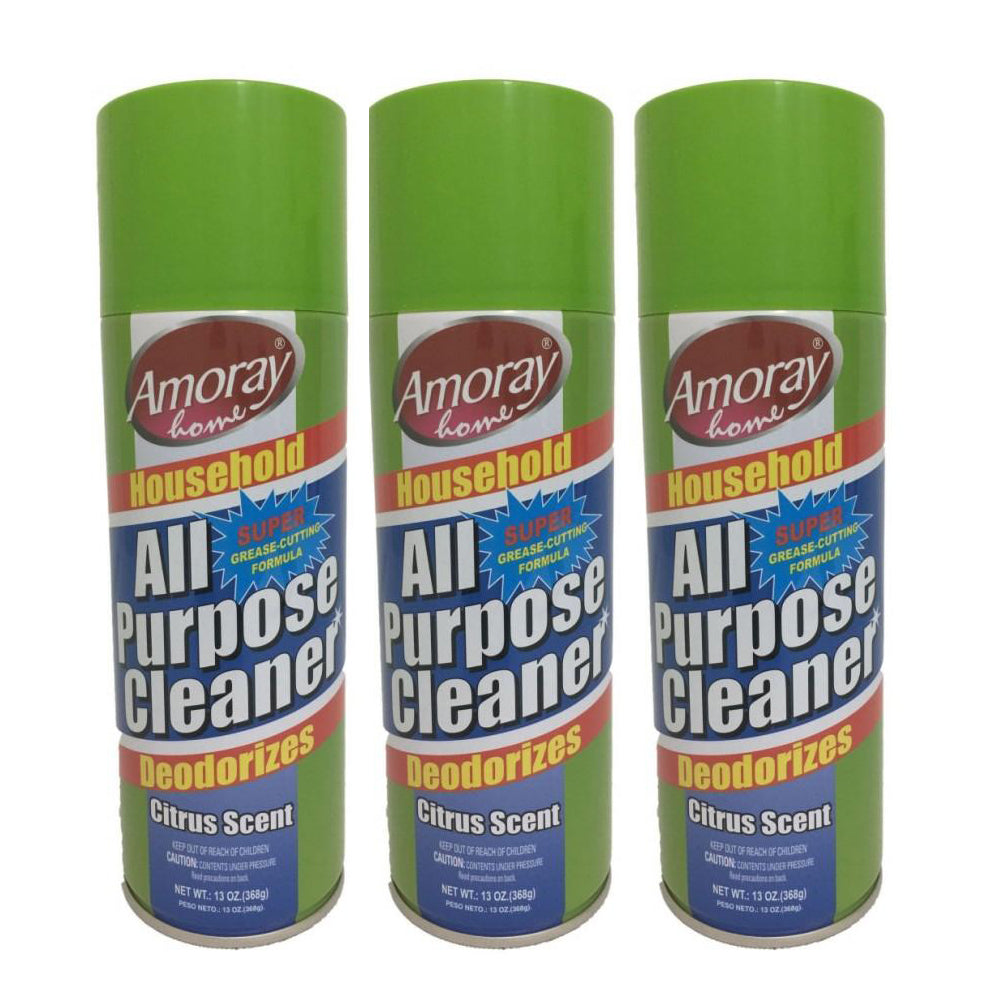 Amoray All Purpose Cleaner Deodorizes Citrus Scent 13 oz (Pack of 3 pcs.)