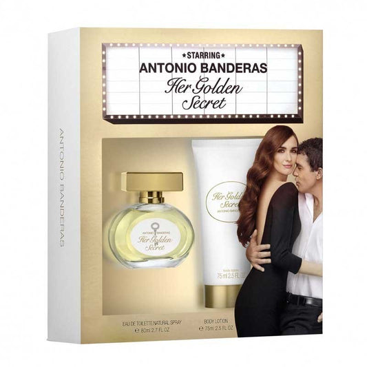 Antonio Banderas Her Golden Secret 2pc Gift Set EDT 2.7 oz Women