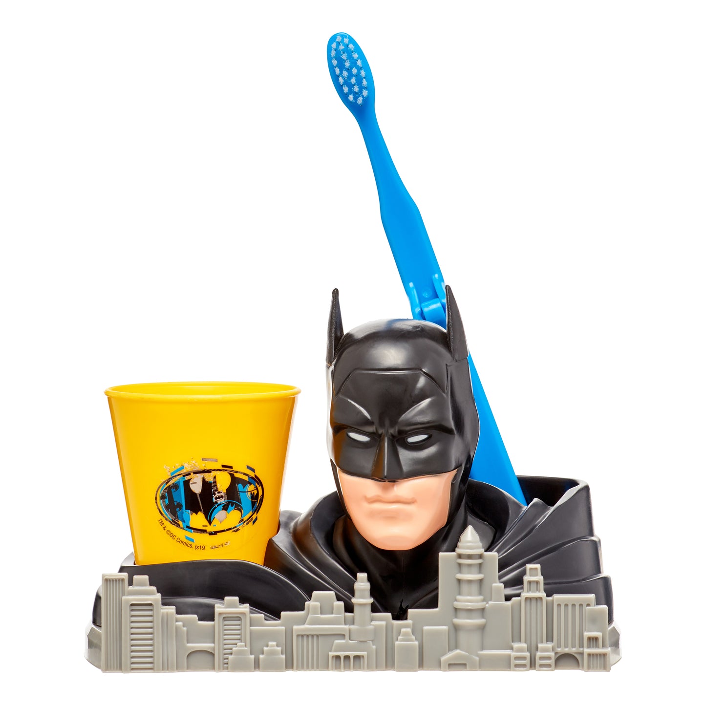 Batman Super Smile Set - Toothbrush Holder, Toothbrush & Rinse Cup