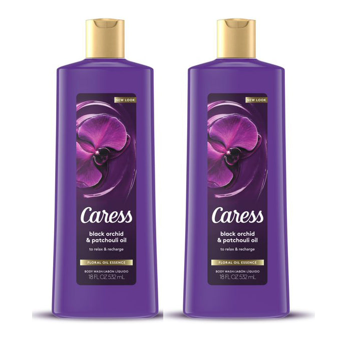 Caress Sheer Black orchid & Patchouli oil Body Wash 18 oz 532 ml "2-PACK"