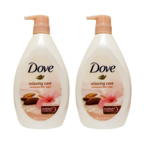 Dove Relaxing Care Almond Cream & Hibiscus Body Wash 800 ml 27.05 oz "2-PACK"