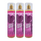 Love Body Mists Flowers and Fruits Spray 8.4 oz 250 ml 3-PACK