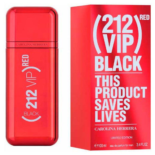 212 VIP Black Red 3.4 oz 100 ml Men EDP "Limited Edition"  by Carolina Herrera