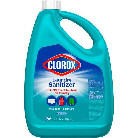 Clorox Laundry Sanitizer Fabric Odor Remover, 80 oz Kills 99% of Bacteria