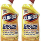 Clorox Toilet Bowl Cleaner, Clinging Bleach Gel, Crisp Lemon Scent, 24 Ounces (Pack of 2)