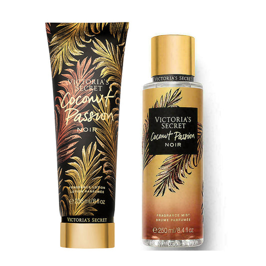 Victoria's Secret Coconut Passion Noir Mist 8.4 oz & Body Lotion 8.0 oz "2-PACK"