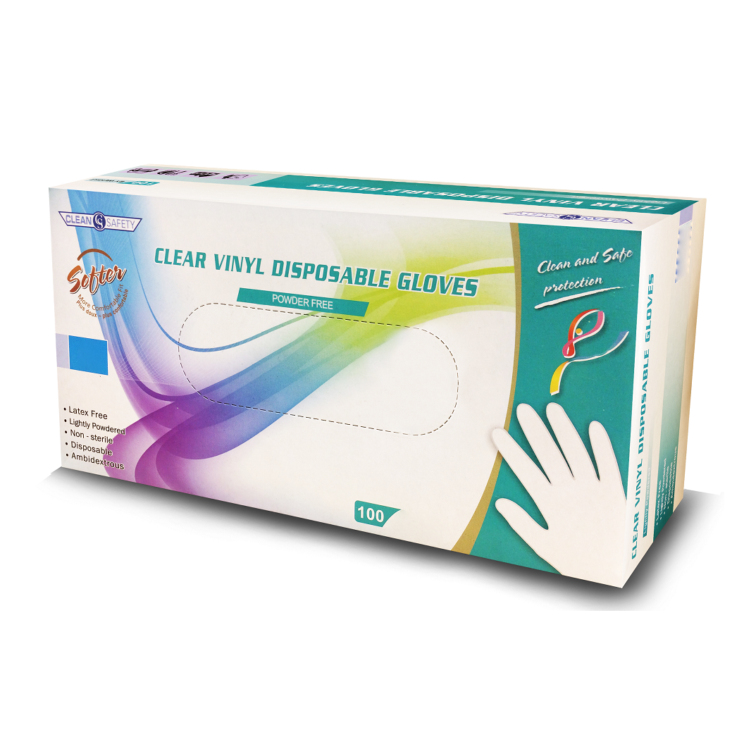 Disposable Gloves Clear Vinyl "100 per box" Size XL