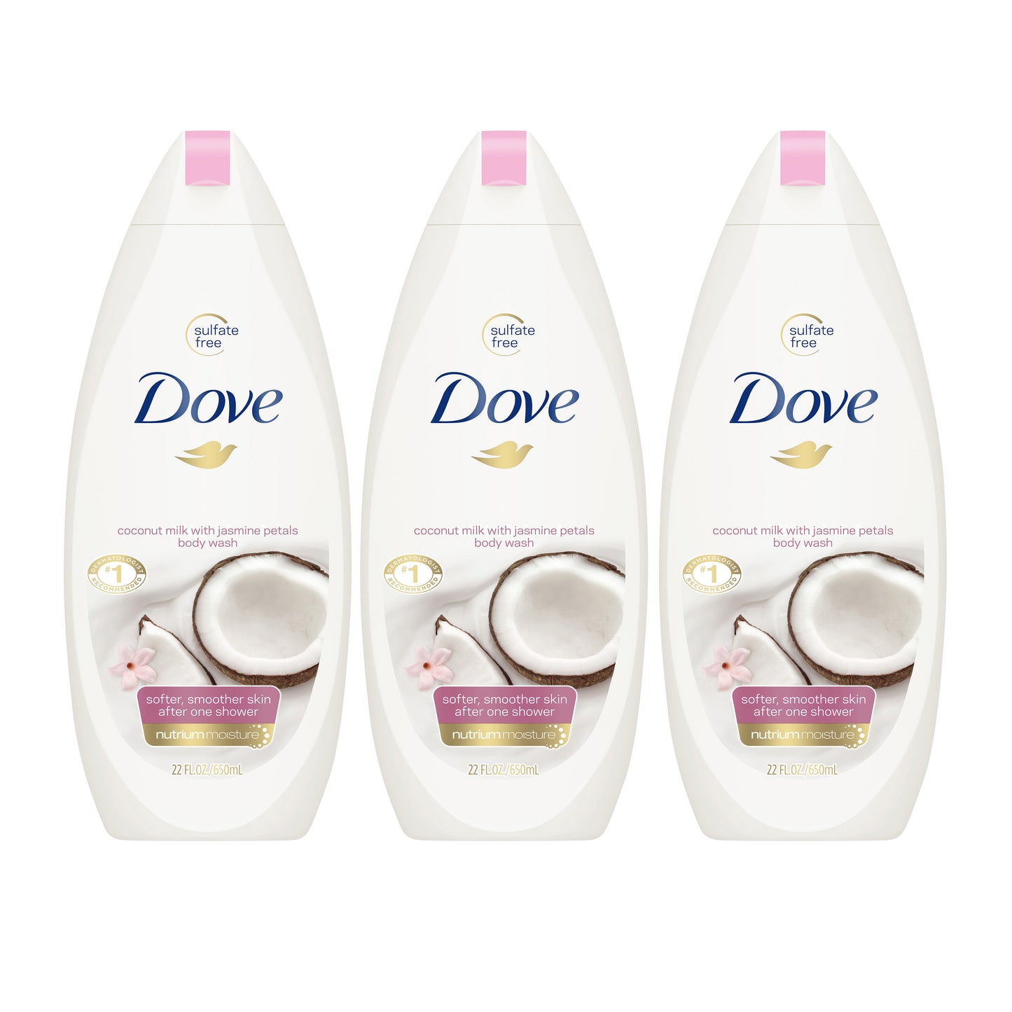 Dove Coconut Milk with Jasmine Petals Body Wash 500 M ml "3-PACK"