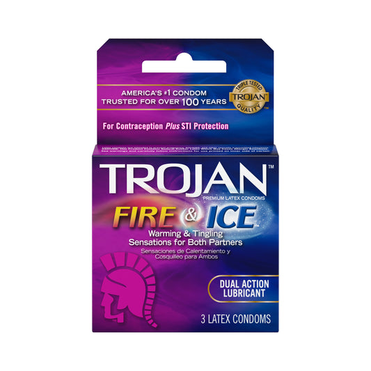 Trojan Fire & Ice Dual Action Condoms "6-PACK"