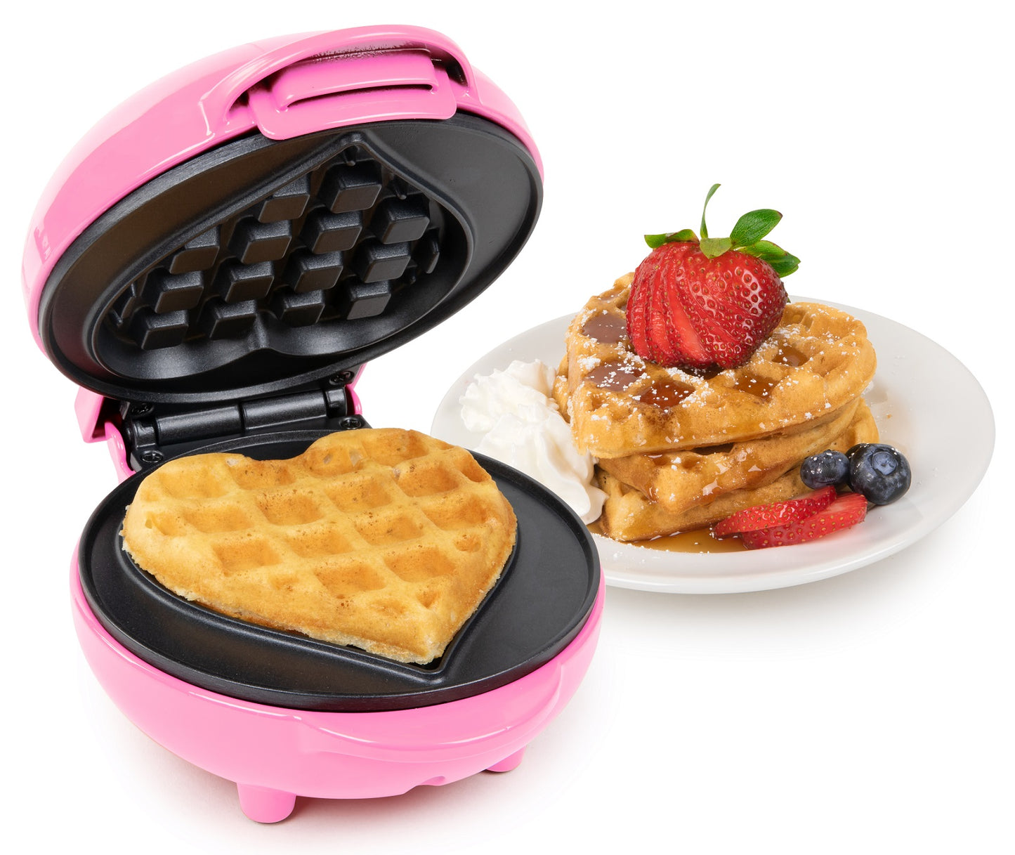 Nostalgia MyMini Heart Waffle Maker Pink