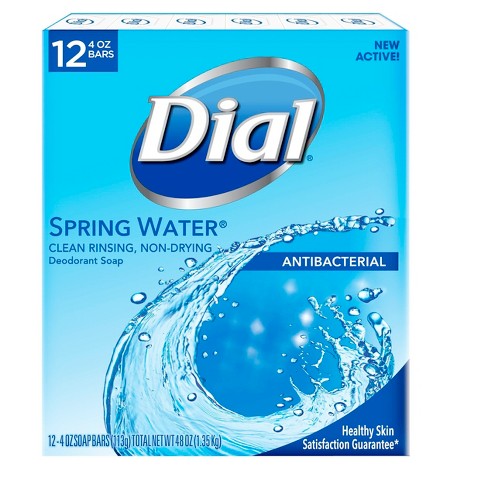 Dial Antibacterial Deodorant Spring Water Bar Soap - 4oz/12pk