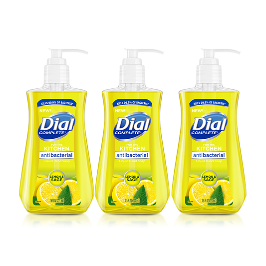 Dial Complete Liquid Hand Soap 9.37 Fl Oz Lemon and Sage "3-PACK"