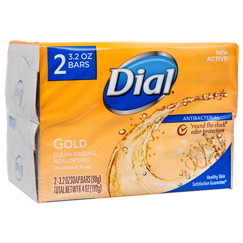 Dial Gold Antibacterial Deodorant Soap, 2-Pack, Total Net Wt 6.4 oz