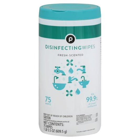 Disinfecting Wipes, Fresh Scented 75 Wipes