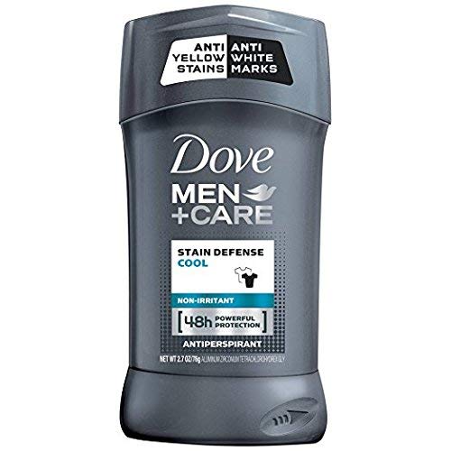 Dove Men+Care Stain Defense Antiperspirant Deodorant Stick, Cool, 2.7 oz (Pack of 2)