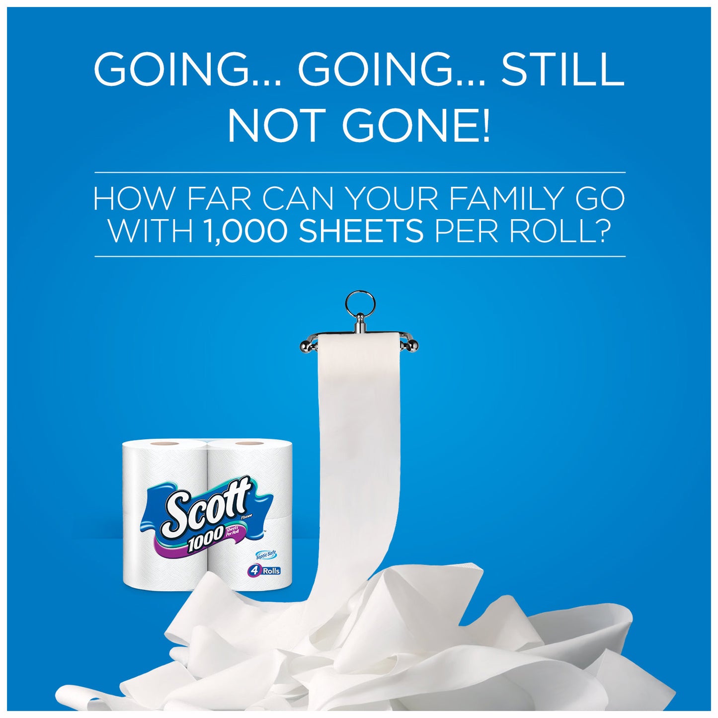 Scott 1000 Sheets Per Roll Toilet Paper 20 Rolls = 20,000 Sheets