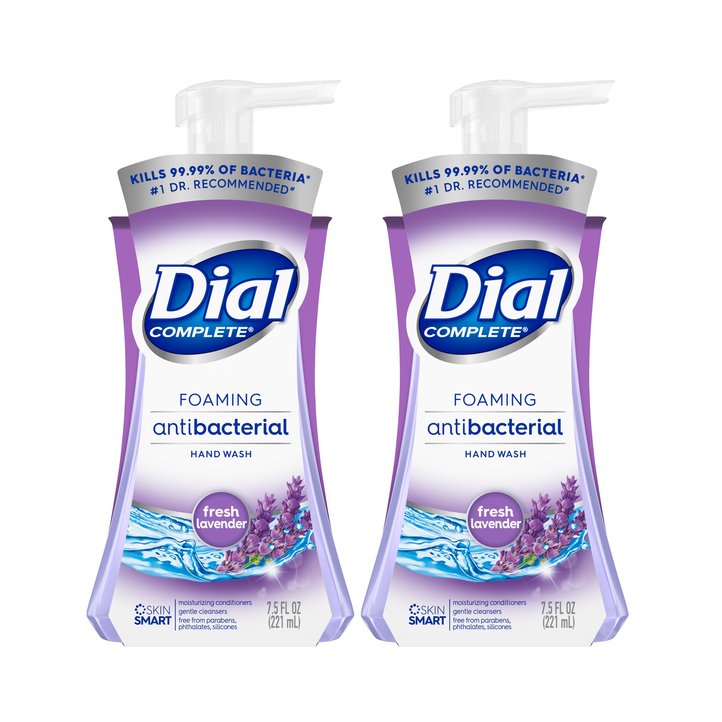 Dial Complete Antibacterial Foaming Hand Wash Fresh Lavender 7.5 oz "2-PACK"
