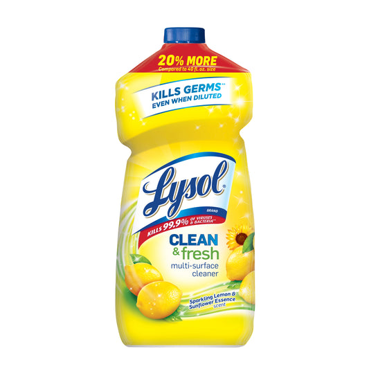 Lysol Clean and Fresh Multi-Surface Cleaner Lemon Sunflower Scent 48 oz.