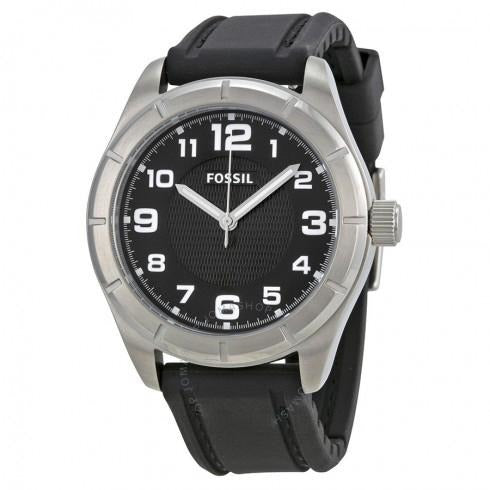Fossil Black Dial Black Silicone Strap Men's Watch (BQ1252)