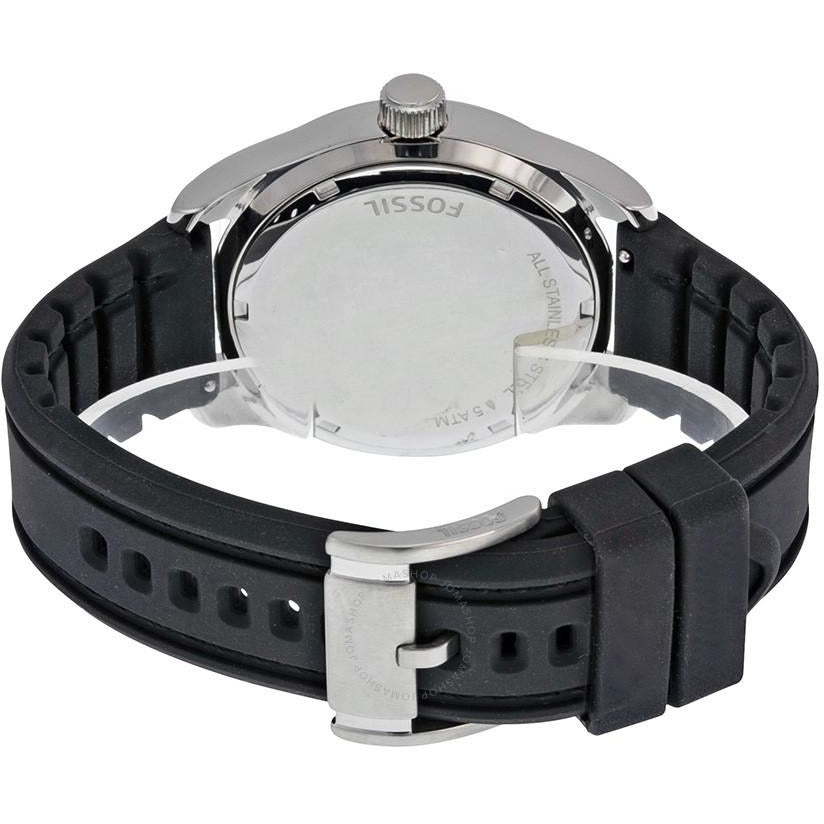 Fossil Black Dial Black Silicone Strap Men's Watch (BQ1252)