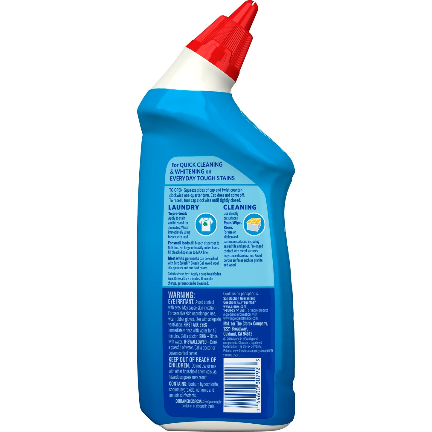 Clorox Zero Splash Bleach Gel, 24 oz (709 ml)