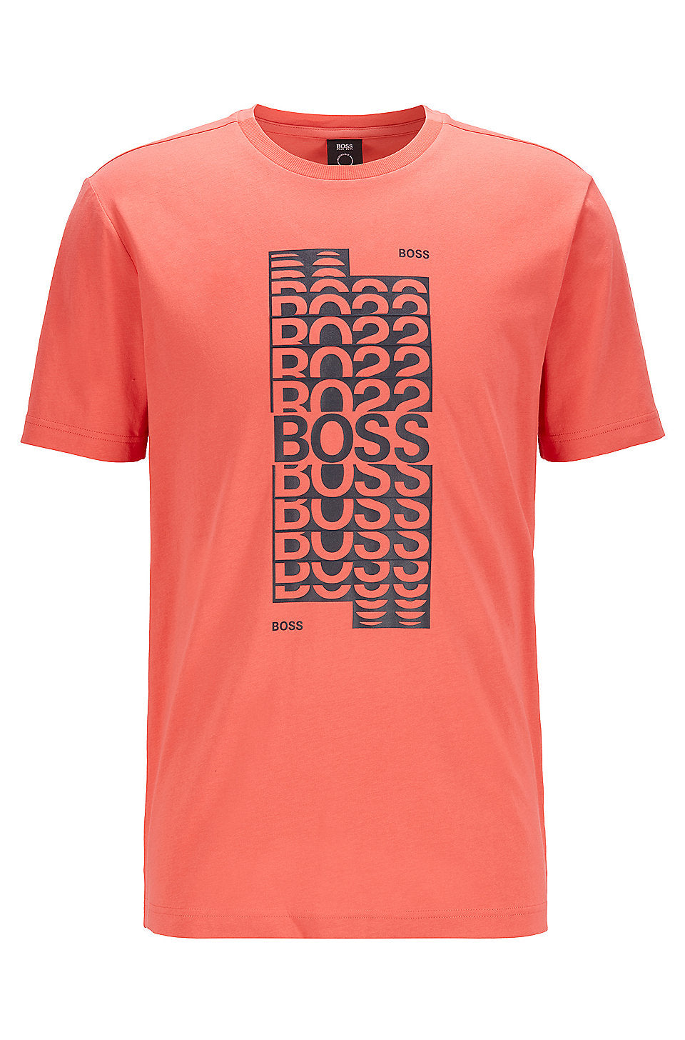 Hugo Boss Regular Fit T-shirt in cotton With Layered Logo