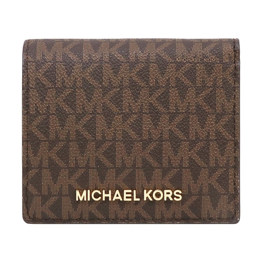 Michael Kors Jet Set Travel Card Case Carryall Medium Wallet Brown (35F8GTVD2B)