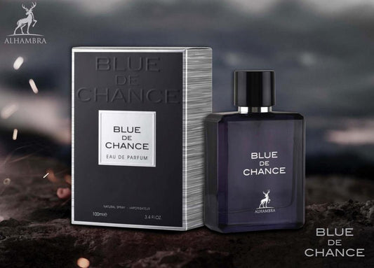 Blue De Chance Eau De Parfum Spray For Men 3.4 oz 100 ml by Maison Alhambra
