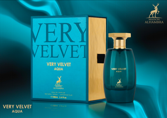 Very Velvet Aqua By Maison Alhambra Eau De Parfum Spray 3.4 fl oz 100 ml