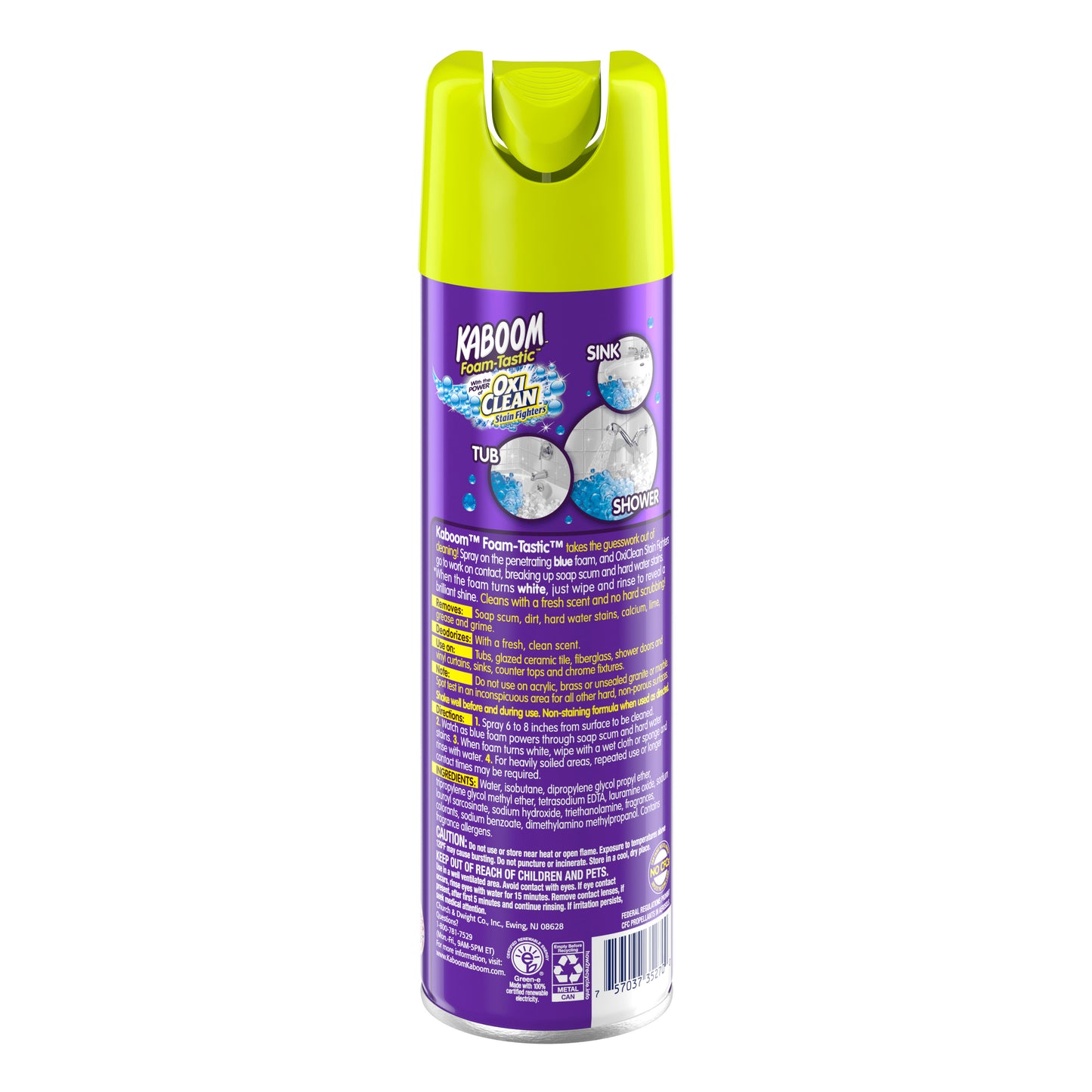 Kaboom Foam-Tastic with OxiClean Fresh Scent Bathroom Cleaner, 19oz. (Pack of 2)