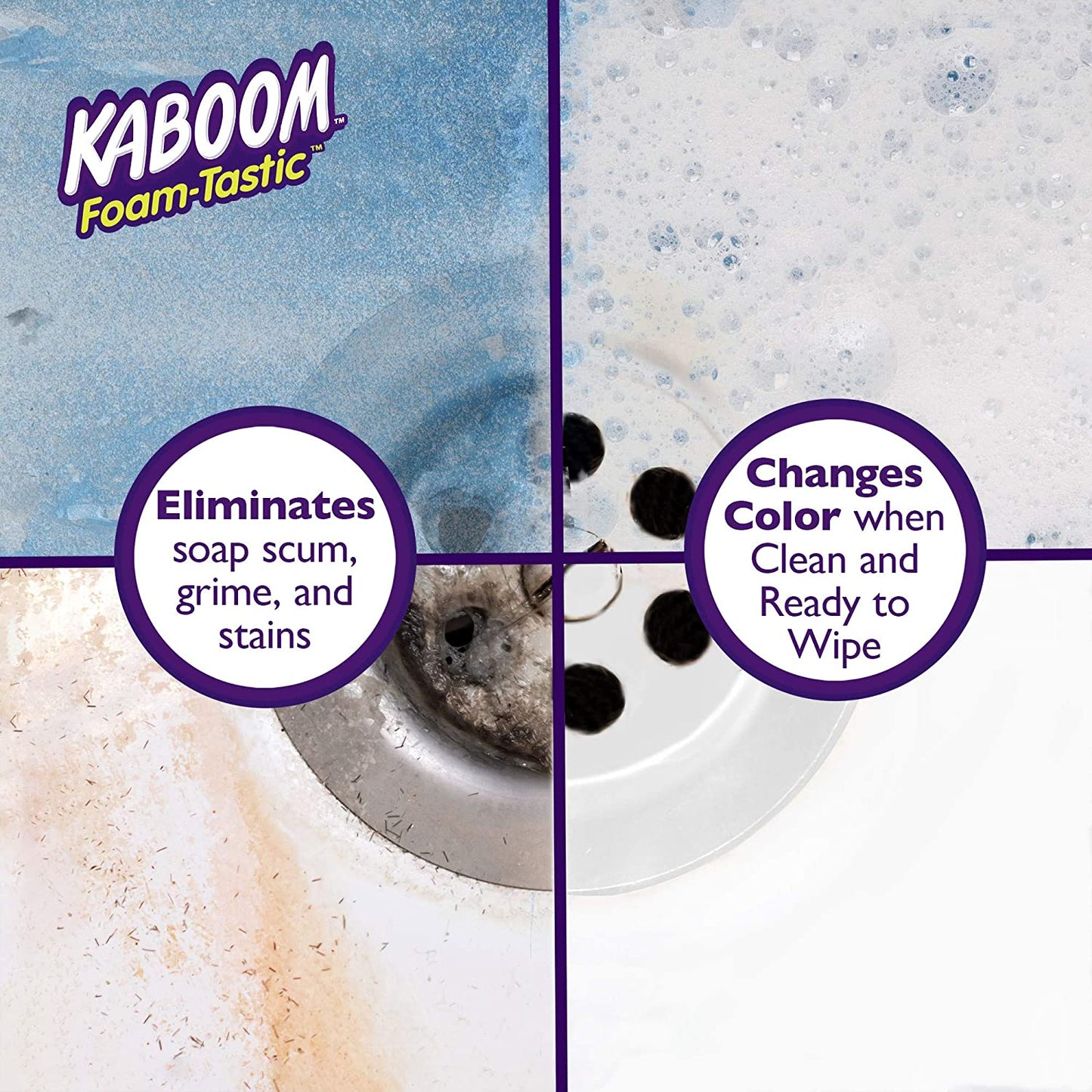 Kaboom Foam-Tastic Bathroom Cleaner with OxiClean, Citrus 19oz.