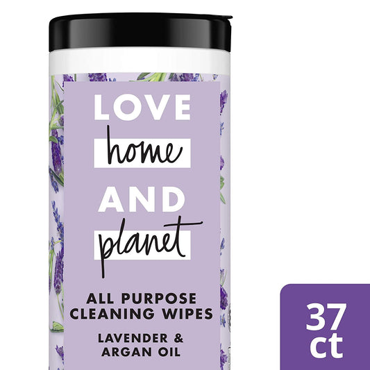 Love Home and Planet Multi-Purpose Cleaning Wipes, Lavender & Argan Oil, 37 ct.