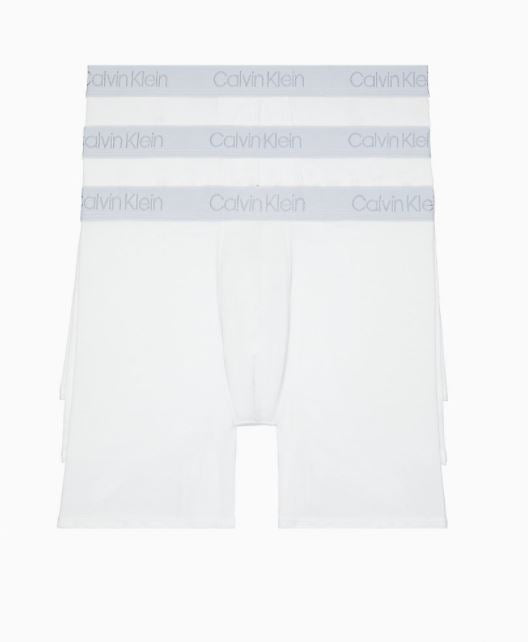 Calvin Klein Active Pima Cotton Elastane Briefs 2 Pack In White