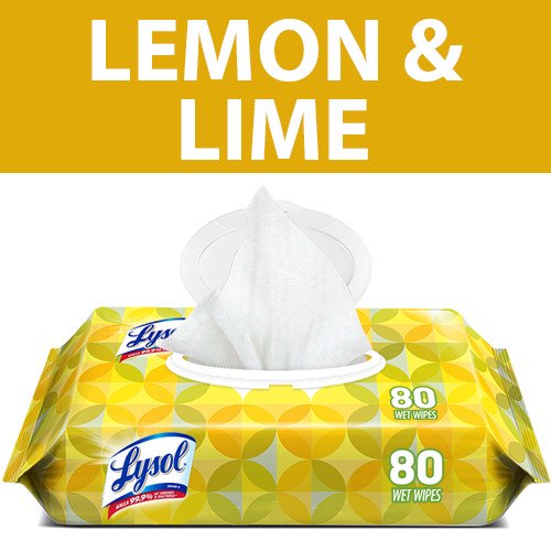 Lysol Handi-Pack Disinfecting Wipes, 80ct, Lemon & Lime Blossom Scent