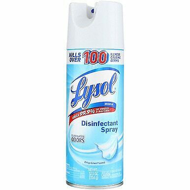 Lysol Disinfectant Spray, Crisp Linen Scent, 12.5 oz  Cleaner