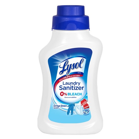 Lysol Crisp Linen Scented Laundry Sanitizer 0% Bleach 41 oz. Kills 99.9% of Bacteria