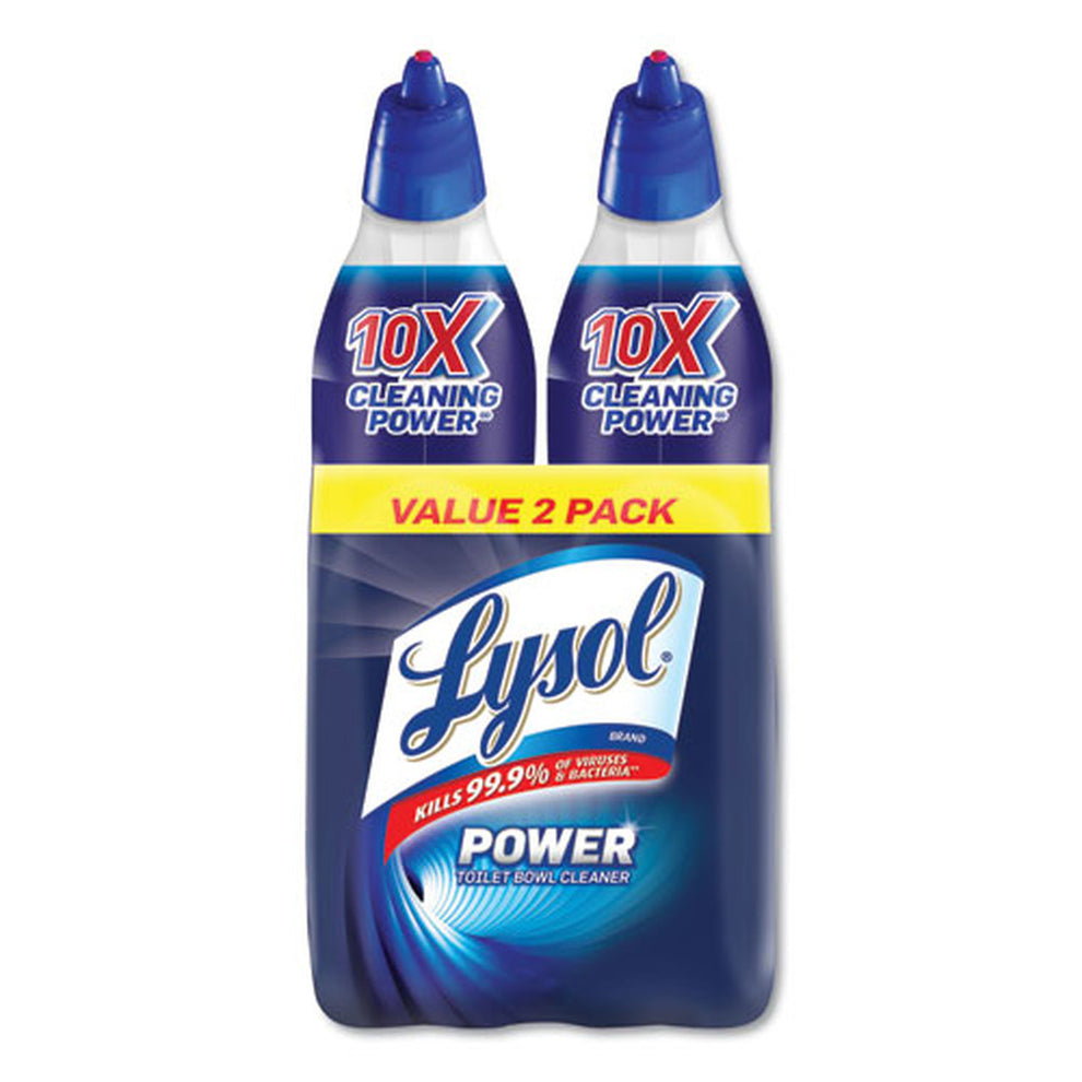 Lysol Power Toilet Bowl Cleaner 48oz 2x24oz 10x Cleaning Power Rafaelos 8886