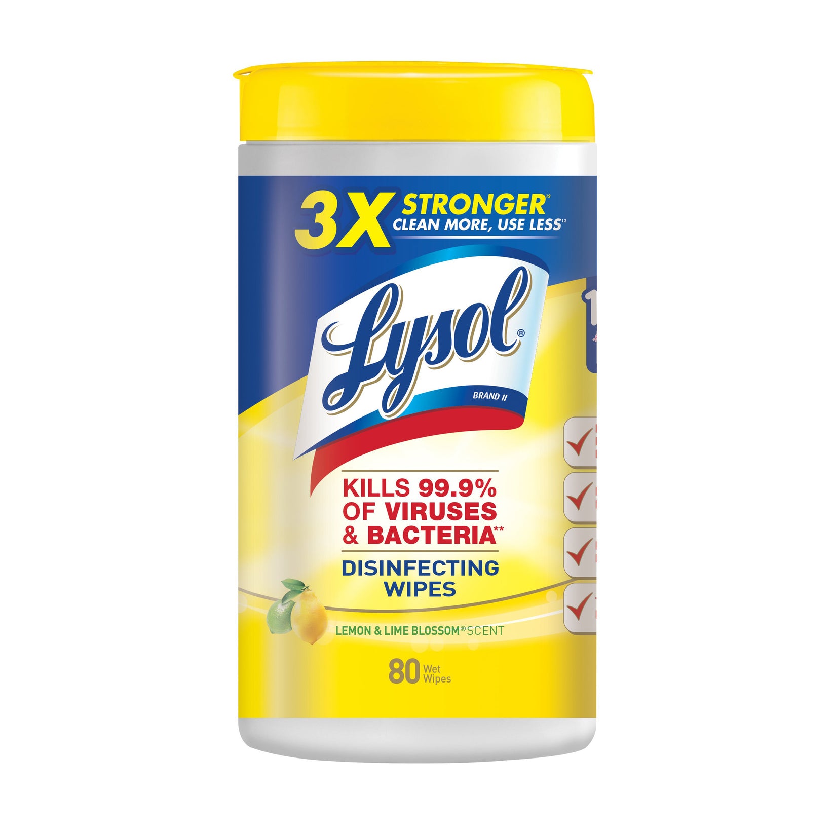 LYSOL 80 Wet Wipes Lemon/Lime Disinfectant AllPurpose Clean Rafaelos