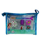 Disney Mermaid 15 ml  Eau de Toilette, + Cosmetic Brush + Face Gems + Eye Shadow , Toiletry Bag Gift Set