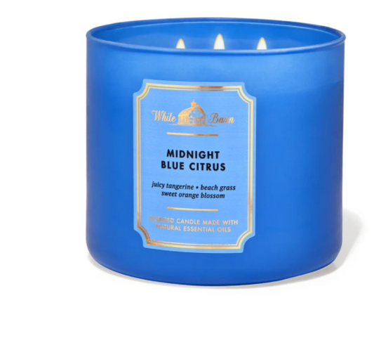 White Barn Midnight Blue Citrus 3 Wick Candle