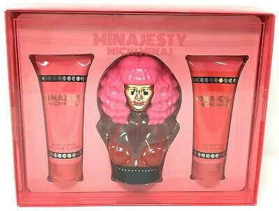 Nicki Minaj Minajesty Eau De Parfum Spray 3.4 oz + Body Lotion 3.4 oz + Shower Gel 3.4 oz