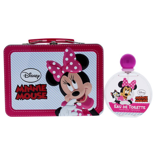 Minnie Mouse by Disney for Kids - 2 Pc Gift Set 3.4oz EDT Spray, Metallic Box